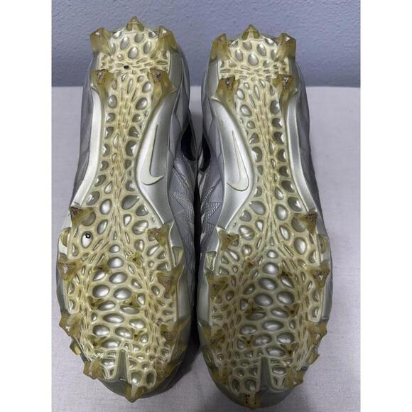 Nike Alpha Menace Pro Mens 11.5 Silver Mid Football Cleats - Picture 5 of 9